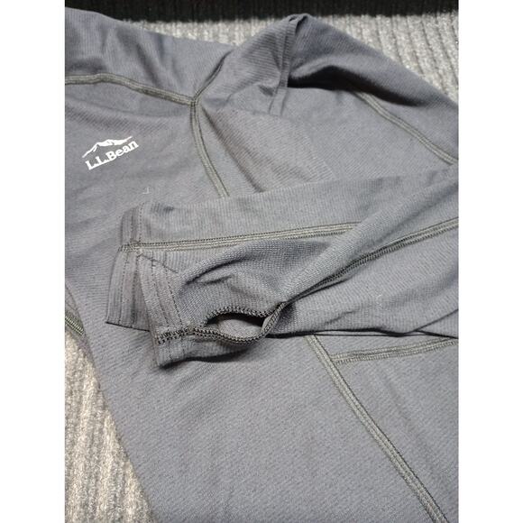 L.L Bean Women 1/4 Zip Activewear Shirt Gray - Picture 3 of 4